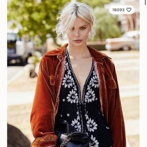 Free People Embroidered Fable Dress XS